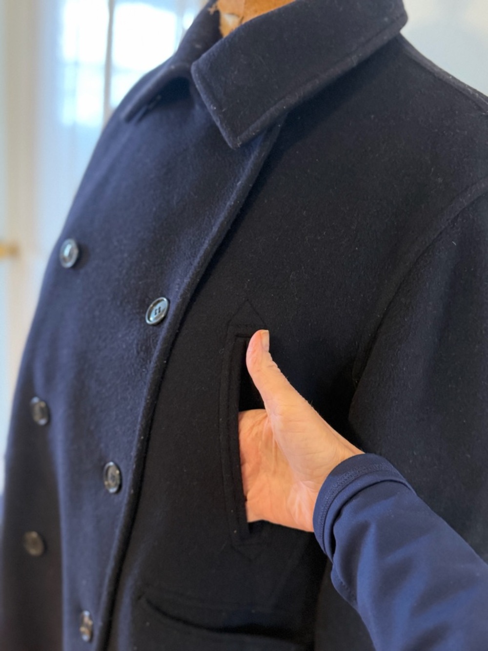 J. Crew Navy Double-Breasted Peacoat - Picture 7 of 10